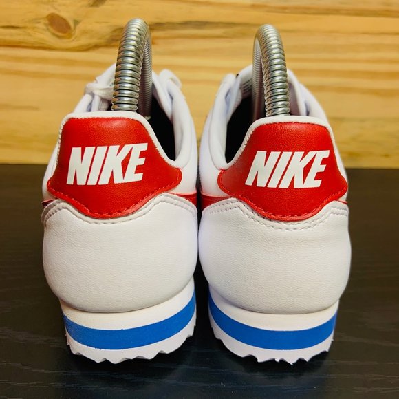 New Nike Classic Cortez Leather USA Red White Blue - Picture 6 of 8